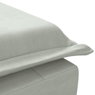 Massage chaise longue met bolster fluweel lichtgrijs 8