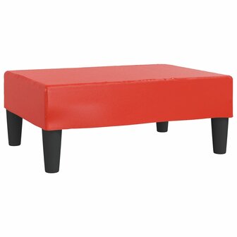 Voetenbank 78x56x32 cm kunstleer rood  2