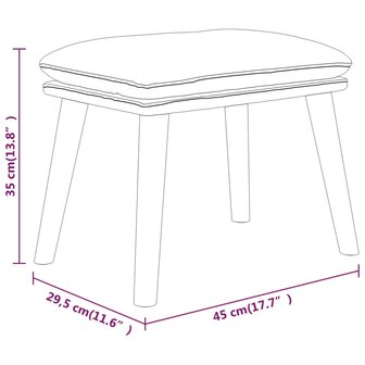 Voetenbank 45x29,5x35 cm stof bruin 6