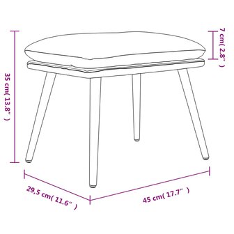 Voetenbank 45x29,5x35 cm fluweel roze 6