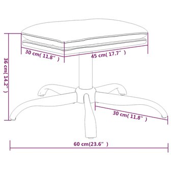 Voetenbank 60x60x36 cm stof bruin 6