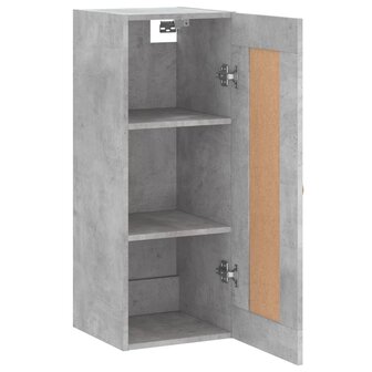 Wandkast 34,5x34x90 cm bewerkt hout betongrijs 6