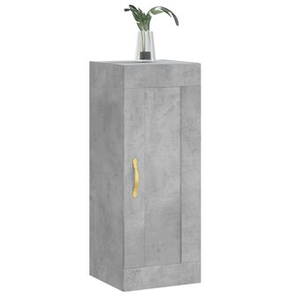 Wandkast 34,5x34x90 cm bewerkt hout betongrijs 3