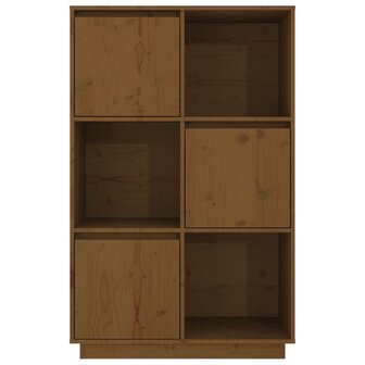 Hoge kast 74x35x117 cm massief grenenhout honingbruin 5