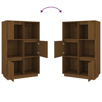 Hoge kast 74x35x117 cm massief grenenhout honingbruin 8