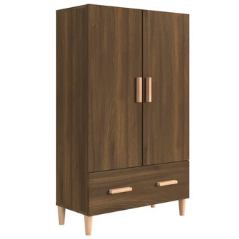 Hoge kast 70x31x115 cm bewerkt hout bruin eikenkleur 2