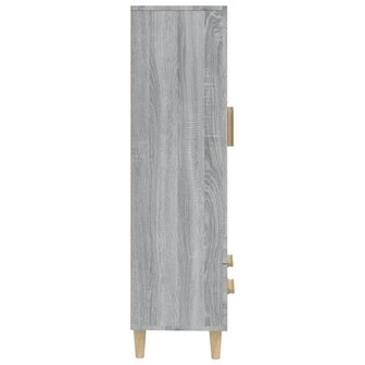 Hoge kast 70x31x115 cm bewerkt hout grijs sonoma eikenkleurig 8