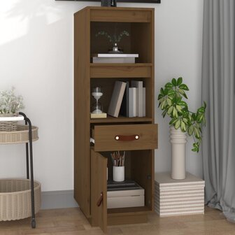 Hoge kast 34x40x108,5 cm massief grenenhout honingbruin 3