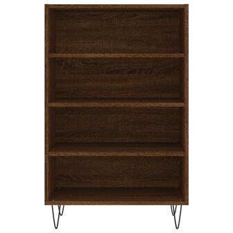 Hoge kast 57x35x90 cm bewerkt hout bruin eikenkleur 4