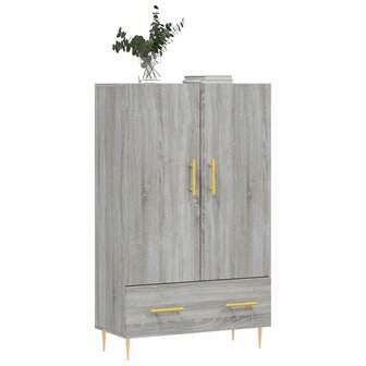 Hoge kast 69,5x31x115 cm bewerkt hout grijs sonoma eikenkleurig 3