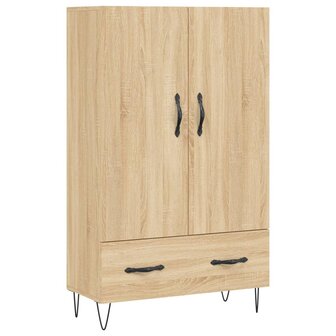 Hoge kast 69,5x31x115 cm bewerkt hout sonoma eikenkleurig 2