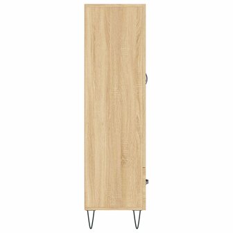 Hoge kast 69,5x31x115 cm bewerkt hout sonoma eikenkleurig 7