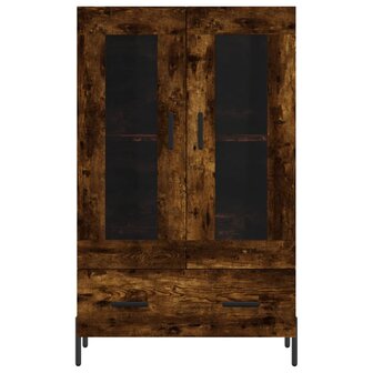 Hoge kast 69,5x31x115 cm bewerkt hout gerookt eikenkleurig 6