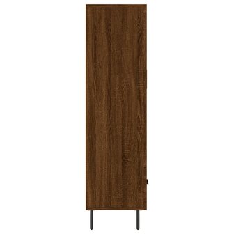 Hoge kast 69,5x31x115 cm bewerkt hout bruin eikenkleur 7