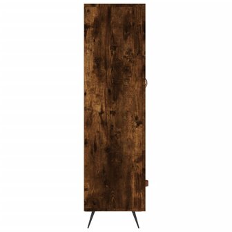 Hoge kast 69,5x31x115 cm bewerkt hout gerookt eikenkleurig 7