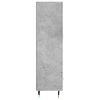 Hoge kast 69,5x31x115 cm bewerkt hout betongrijs 7