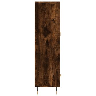 Hoge kast 69,5x31x115 cm bewerkt hout gerookt eikenkleurig 7