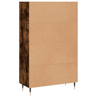 Hoge kast 69,5x31x115 cm bewerkt hout gerookt eikenkleurig 8