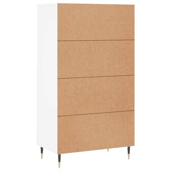 Hoge kast 60x36x110 cm bewerkt hout wit 8