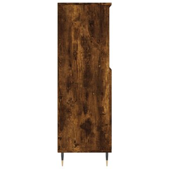 Hoge kast 60x36x110 cm bewerkt hout gerookt eikenkleurig 7