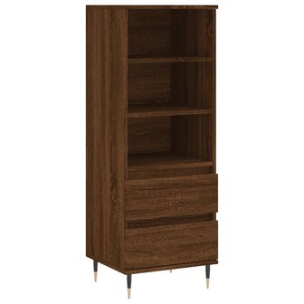 Hoge kast 40x36x110 cm bewerkt hout bruineiken 2