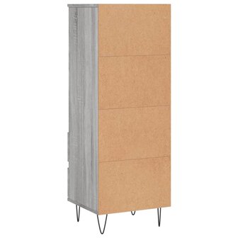 Hoge kast 40x36x110 cm bewerkt hout grijs sonoma 8