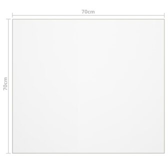 Tafelbeschermer 70x70 cm 2 mm PVC mat 6