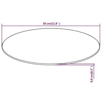 Tafelblad van gehard glas 300 mm rond 4