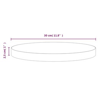 Tafelblad &Oslash;30x2,5 cm massief grenenhout 6