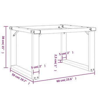 Salontafelpoten O-frame 60x50x38 cm gietijzer 9