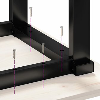 Salontafelpoten O-frame 80x70x43 cm gietijzer 8