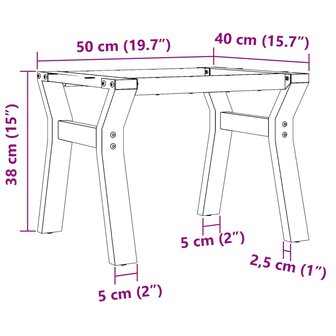 Salontafelpoten Y-frame 50x40x38 cm gietijzer 9