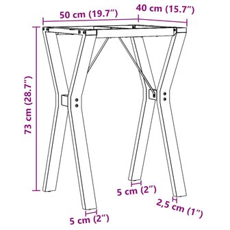 Eettafelpoten Y-frame 50x40x73 cm gietijzer 9