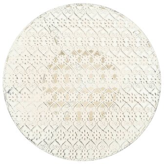 Bistrotafel vintage stijl rond 40x70 cm metaal wit 2