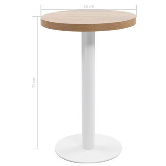 Bistrotafel 50 cm MDF lichtbruin 5