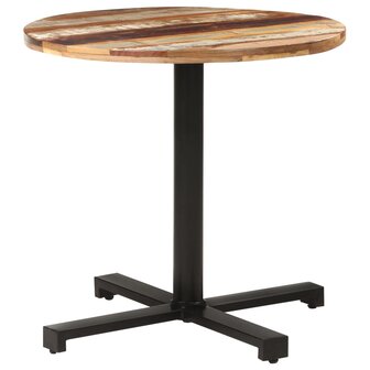 Bistrotafel rond &Oslash; 80x75 cm massief gerecycled hout 7