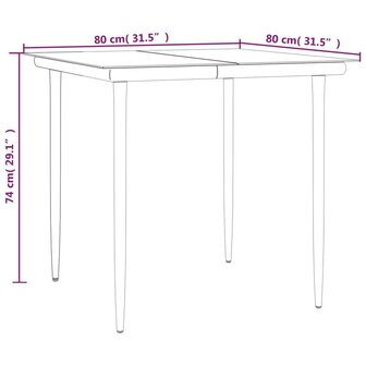 3-delige Tuinset poly rattan en staal grijs en zwart 11