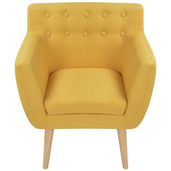 Fauteuil stof geel 2