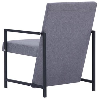 Fauteuil stof lichtgrijs 5