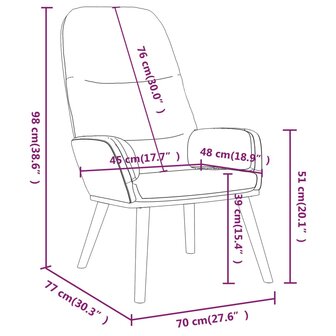 Relaxstoel met voetenbank stof zwart 12