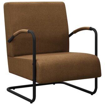 Fauteuil stof bruin 1