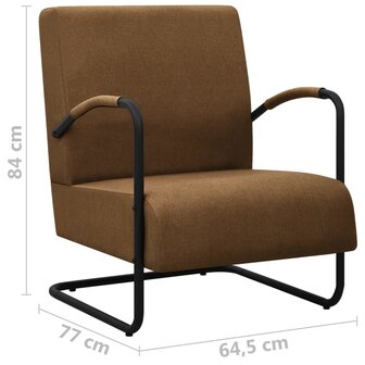 Fauteuil stof bruin 7