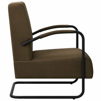 Fauteuil stof donkerbruin 3