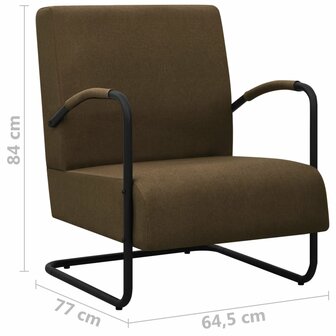 Fauteuil stof donkerbruin 7