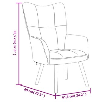 Relaxstoel fluweel zwart 8