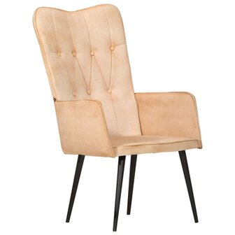 Fauteuil canvas cr&egrave;mekleurig 1