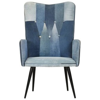 Fauteuil canvas denim patchwork 3