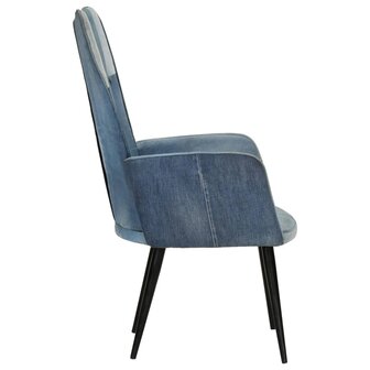 Fauteuil canvas denim patchwork 4