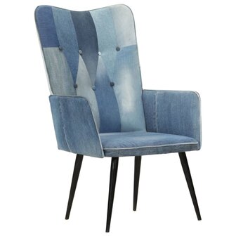 Fauteuil canvas denim patchwork 11