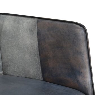 Fauteuil echt leer grijs 7